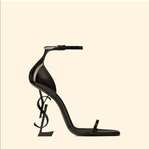 OPYUM SANDALS IN PATENT LEATHER WITH BLACK HEEL